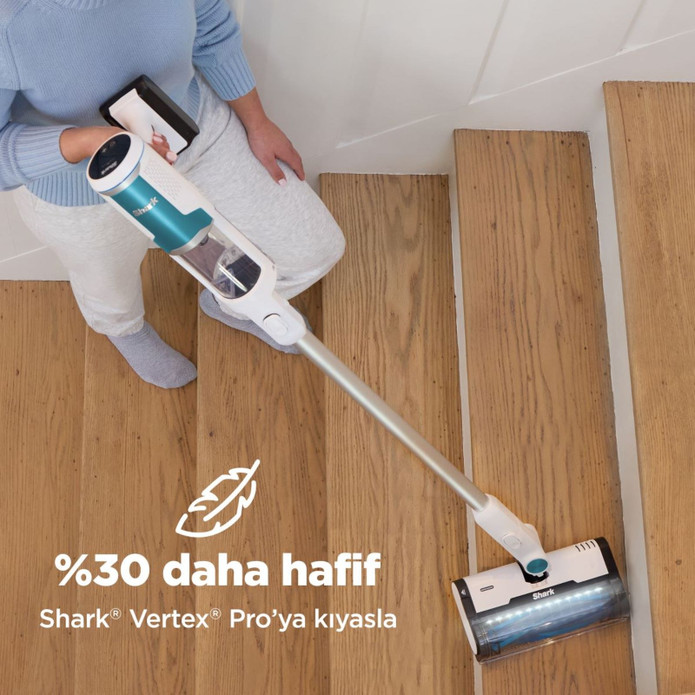 Shark Clean ve Empty Şarjlı Dikey Süpürge Beyaz