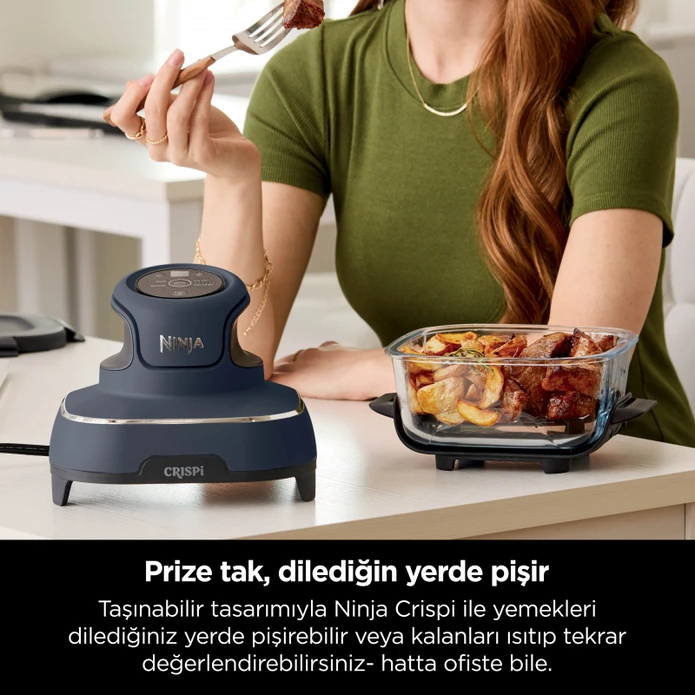 Ninja Crispi 4 in 1 Taşınabilir Cam Hazneli Pişirme Sistemi - Blue