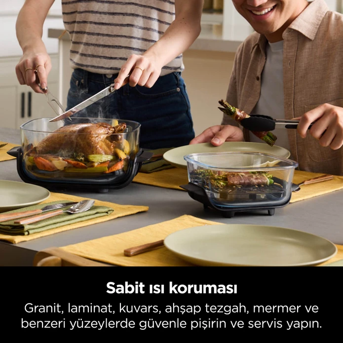 Ninja Crispi 4 in 1 Taşınabilir Cam Hazneli Pişirme Sistemi - Blue