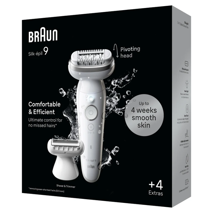 Braun SE 9041 Silk Epil 9 Islak ve Kuru Kalıcı Pürüzsüz Cilt Epilasyon Cihazı Gümüş