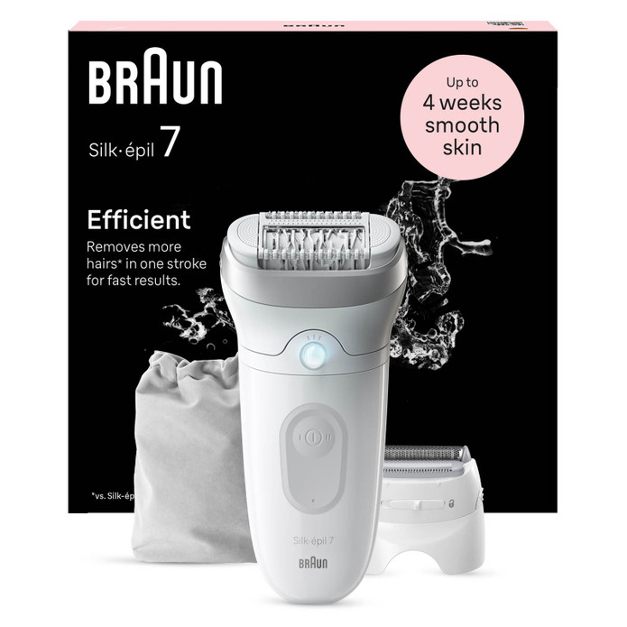 Braun SE 7041 Silk Epil 7 Islak ve Kuru Kalıcı Pürüzsüz Cilt Epilasyon Cihazı Beyaz