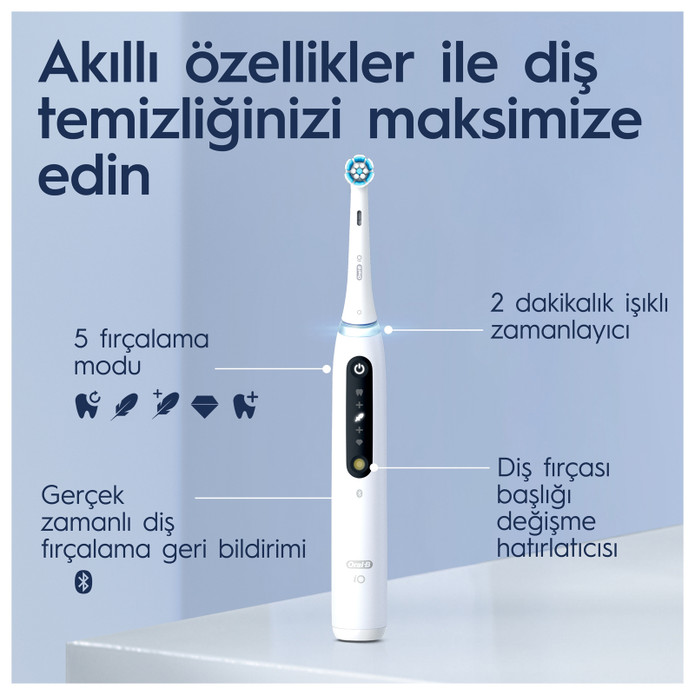 Oral B iO 5 Şarjlı Diş Fırçası Beyaz