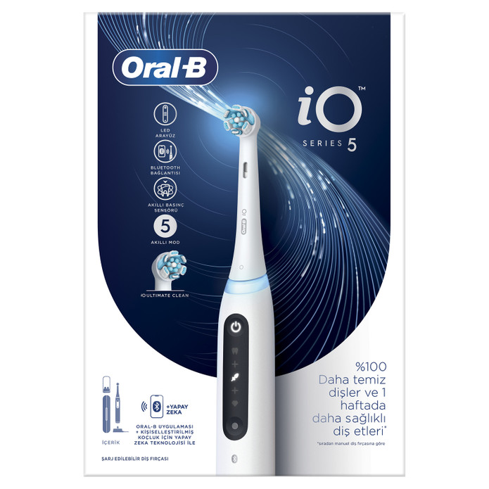 Oral B iO 5 Şarjlı Diş Fırçası Beyaz