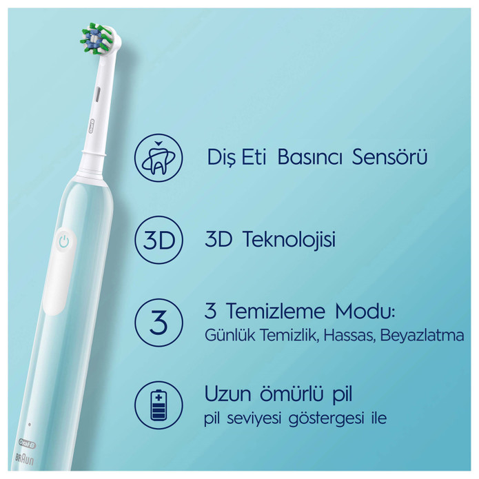 Oral B Pro Series 1 Şarjlı Diş Fırçası Mavi Seyahat Kabı