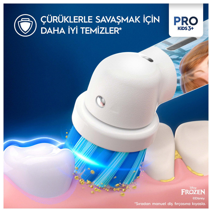 Oral B D103 Vitality Pro Frozen Özel Seri Çocuklar İçin Şarj Edilebilir Diş Fırçası