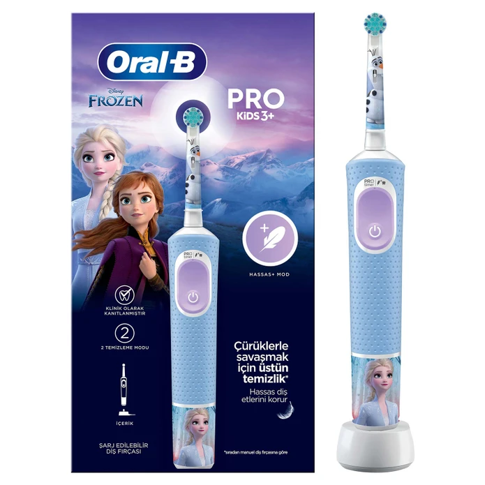 Oral B D103 Vitality Pro Frozen Özel Seri Çocuklar İçin Şarj Edilebilir Diş Fırçası