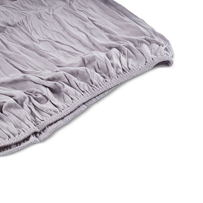 Karaca Container Leona Düz Lastikli Çift Kişilik Çarşaf 200x220 cm Çakıl Taşı