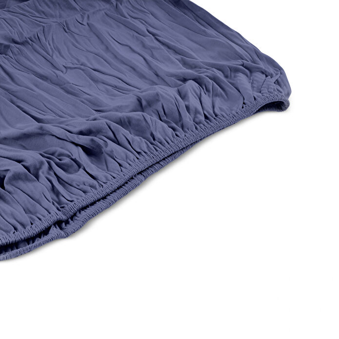Karaca Container Leona Düz Lastikli Çift Kişilik Çarşaf 200x220 cm Lacivert