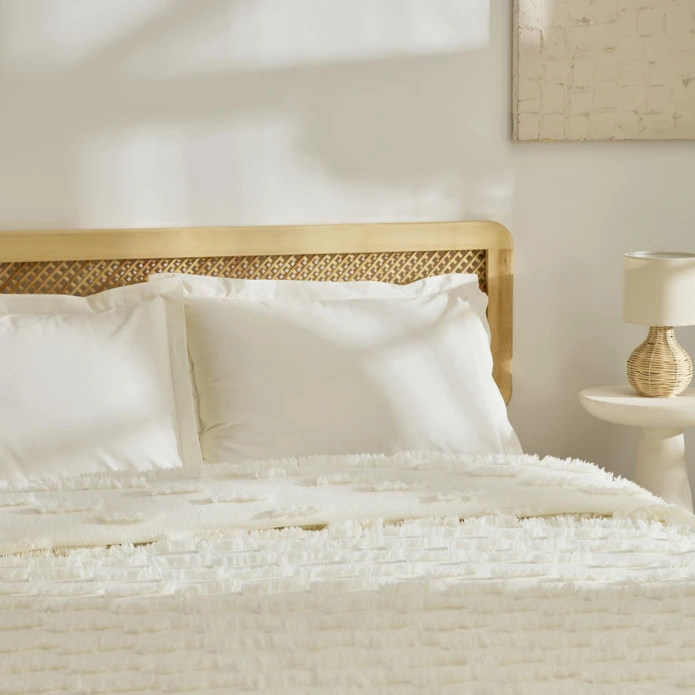 Kaşmir Home Ella Çift Kişilik Yatak Örtüsü Offwhite 