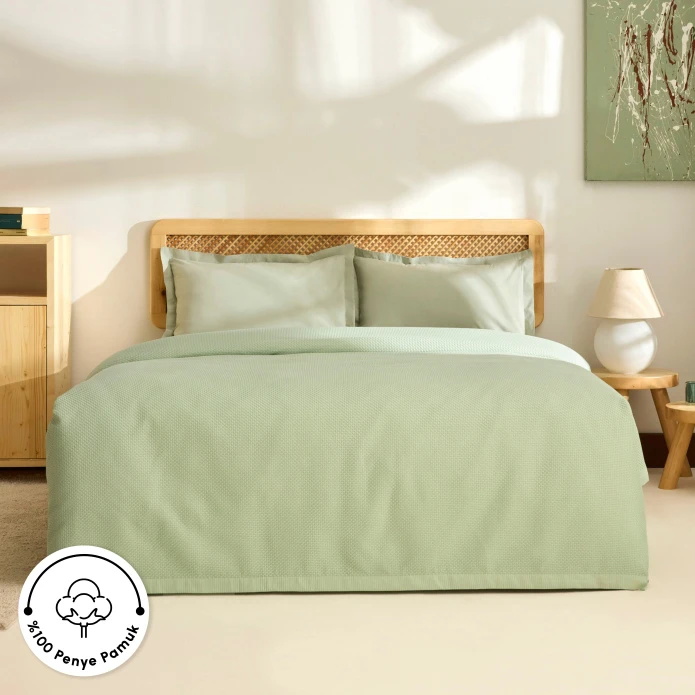 Kaşmir Home Nora %100 Pamuk Çift Kişilik Pike Çağla