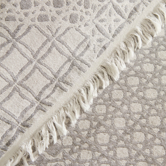 Kaşmir Home Flavo Çift Kişilik Jakar Muslin Pike Gri