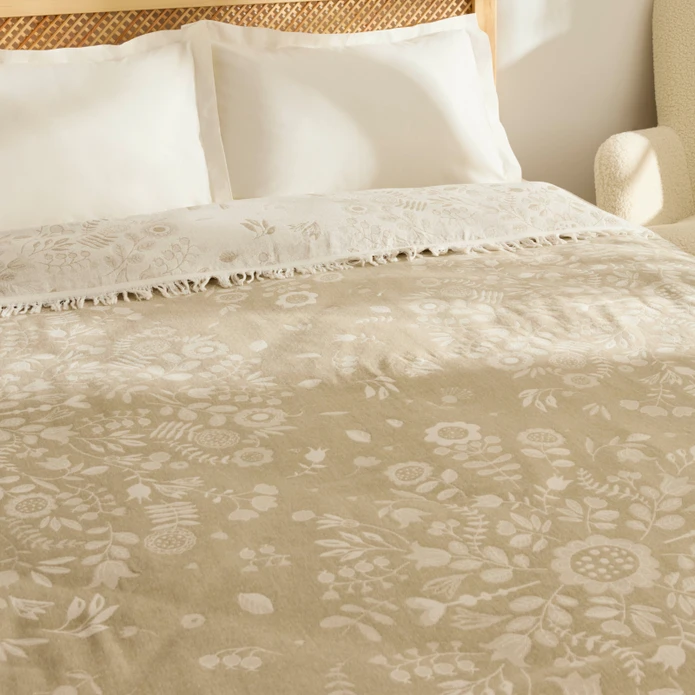 Kaşmir Home Grasy Çift Kişilik Jakar Muslin Pike Çağla