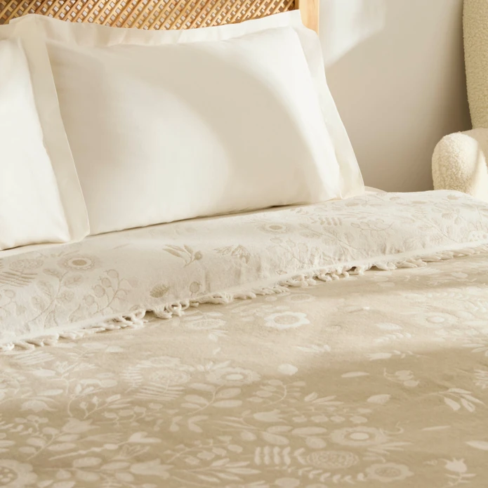 Kaşmir Home Grasy Çift Kişilik Jakar Muslin Pike Çağla
