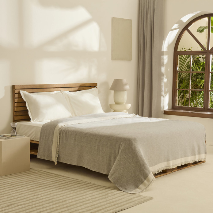 Kaşmir Home Frida Çift Kişilik Pike Gri