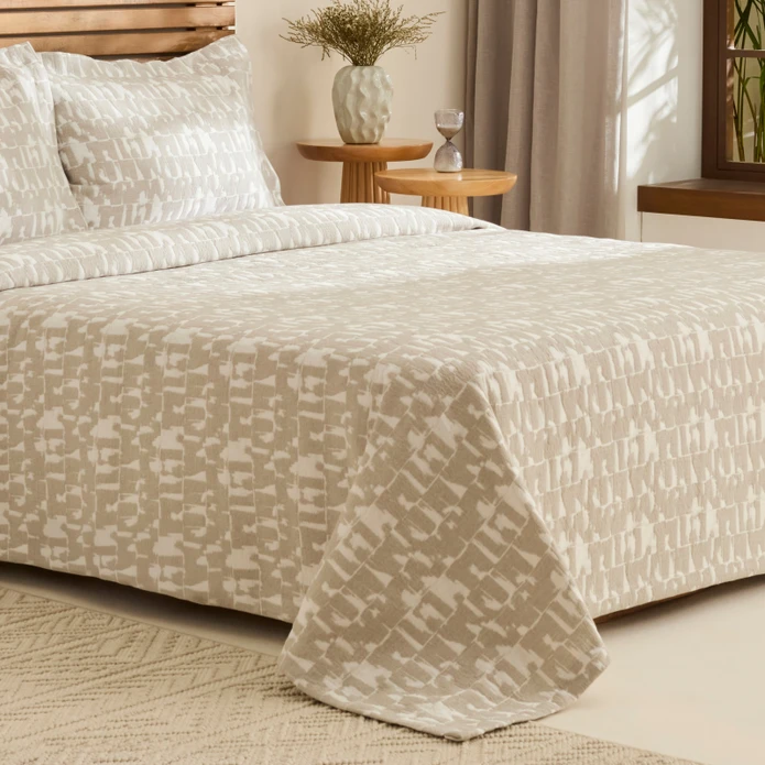 Kaşmir Home Breeze Çift Kişilik Yatak Örtüsü Takımı Gri