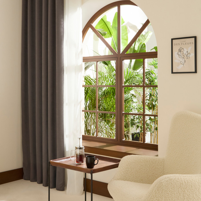 Kaşmir Home Holly Ada Fon Perde Koyu Gri 150x270 cm