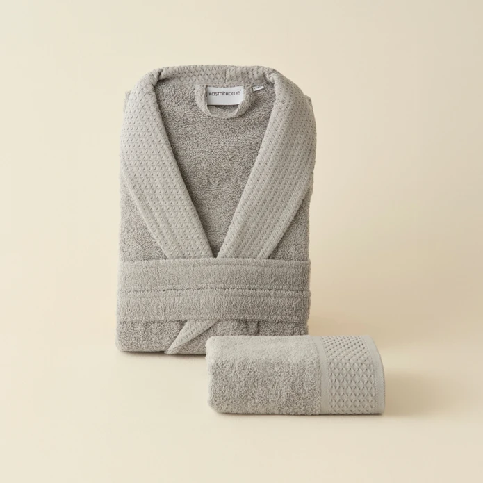 Kaşmir Home Maren Bornoz Set XL-XXL Gri