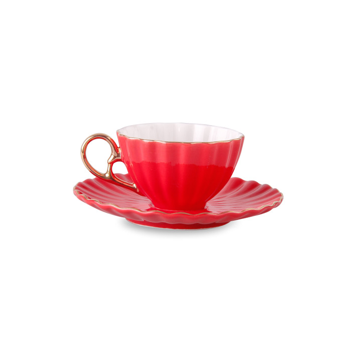 Karaca Pure Cherub 6lı Kahve Fincan Seti Kırmızı