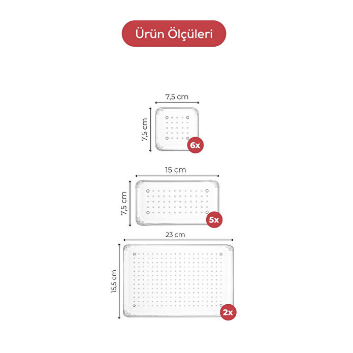 Vienev 13'lü Dolap Içi Çekmece Düzenleyici - Mutfak Çekmece Içi Kaşıklık Organizer