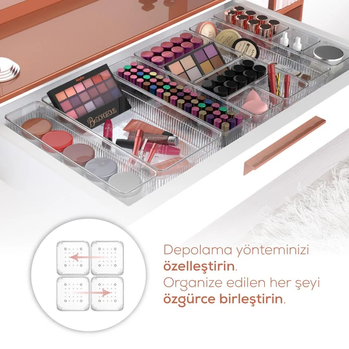 Vienev 24'lü Çekmece Içi Aksesuar Takı Ve Makyaj Düzenleyici Organizer
