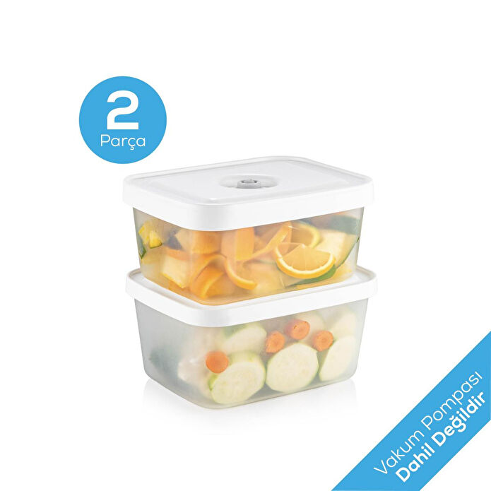 Vienev Vacuumfresh 2'li 1800 Ml Vakumlu Gıda Saklama Kabı Seti