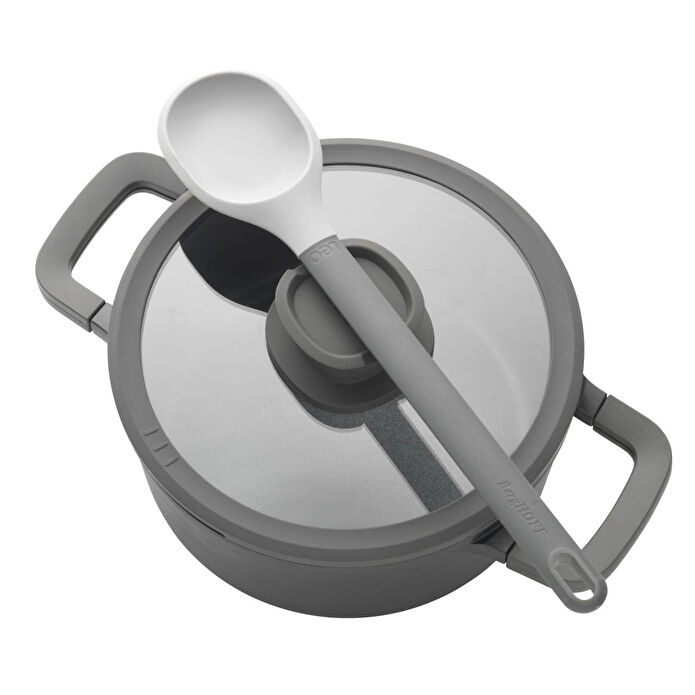 BergHOFF LEO STONE Yapışmaz Kapaklı Alüminyum Döküm Tencere 24 cm