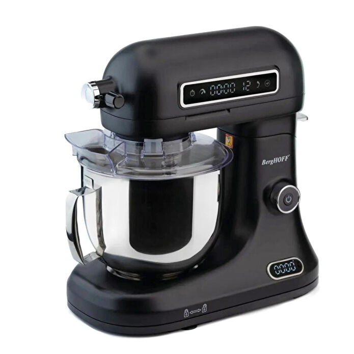 Berghoff Gem Retro 5 L Stand Mikser – 1600 W, Dayanıklı Döküm Alüminyum Gövde | Siyah