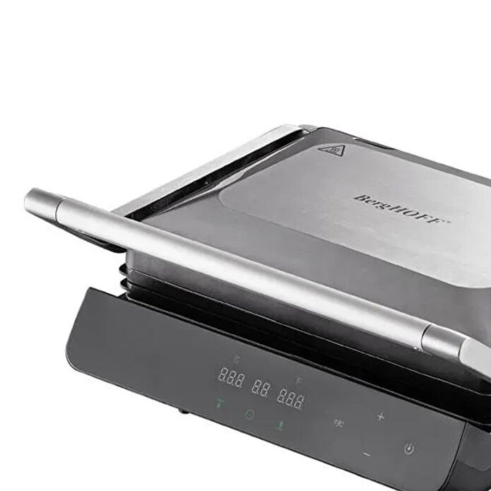 Berghoff Gem Titan Dijital Izgara & Tost Makinesi – 2000 W, 330×240 mm, LCD Dokunmatik Kontrol | Gümüş