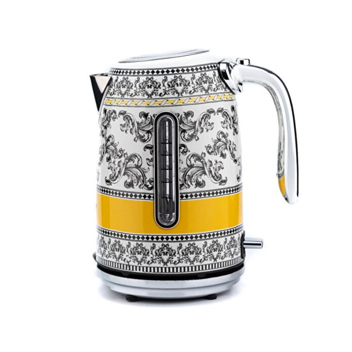 Berghoff Gem Royal Margery 1.7 Litre Sari Siyah Desenli Su Isiticisi