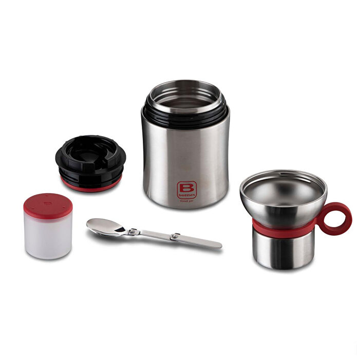 Bugatti Pas Cel Yemek Termosu 500ml Mat Gümüş