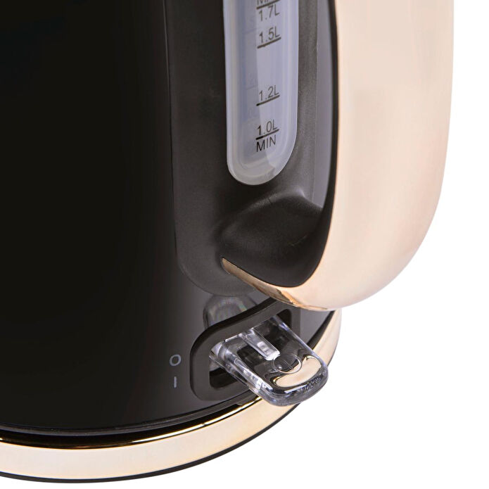 Berghoff Gem Titan 1,7 L Su Isıtıcı – 2200 W, Paslanmaz Çelik Gövde | Siyah Gold