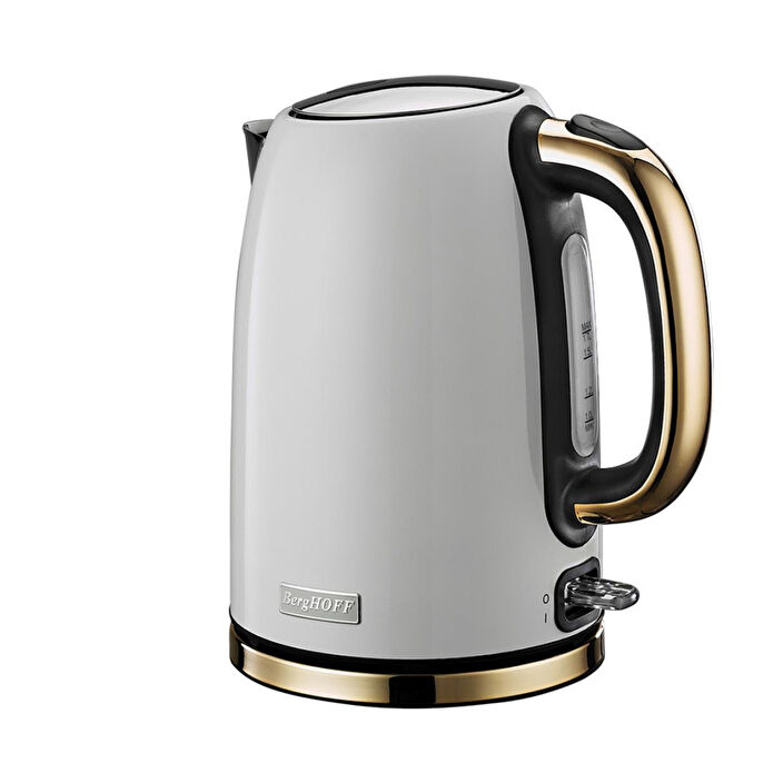 Berghoff Gem Titan 1,7 L Su Isıtıcı – 2200 W, Paslanmaz Çelik Gövde | Beyaz Gold