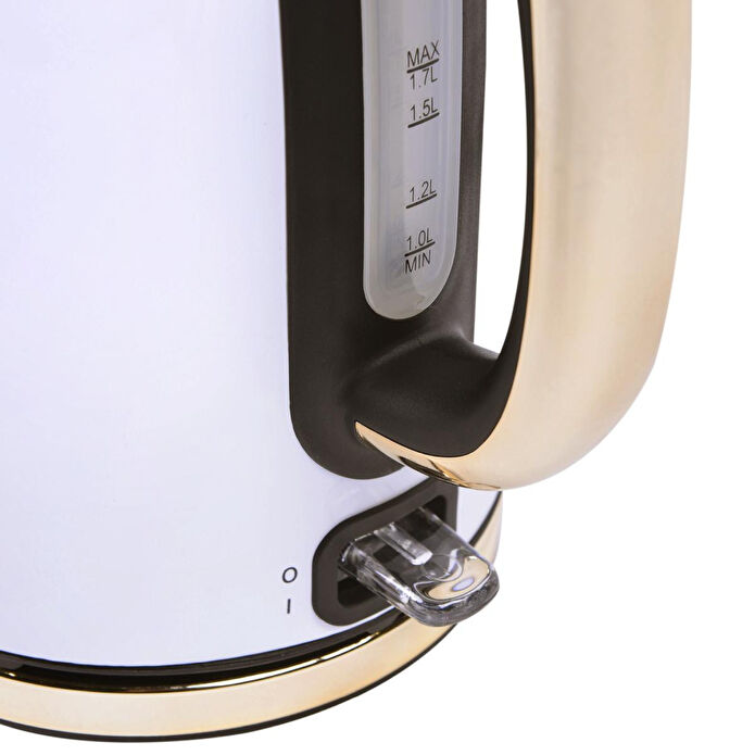 Berghoff Gem Titan 1,7 L Su Isıtıcı – 2200 W, Paslanmaz Çelik Gövde | Beyaz Gold