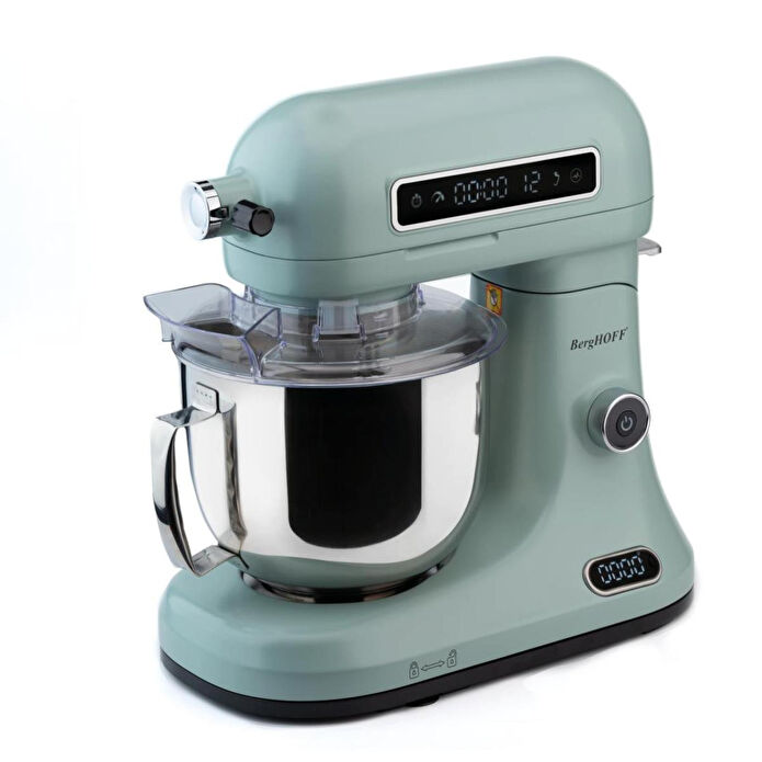 Berghoff Gem Retro 5 L Stand Mikser – 1600 W, Dayanıklı Döküm Alüminyum Gövde | Mint Yeşil
