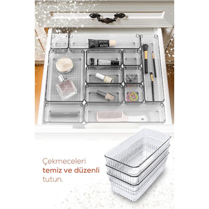 Vienev 6'lı Çekmece Içi - Dolap Içi Banyo Makyaj Takı Düzenleyici Organizer