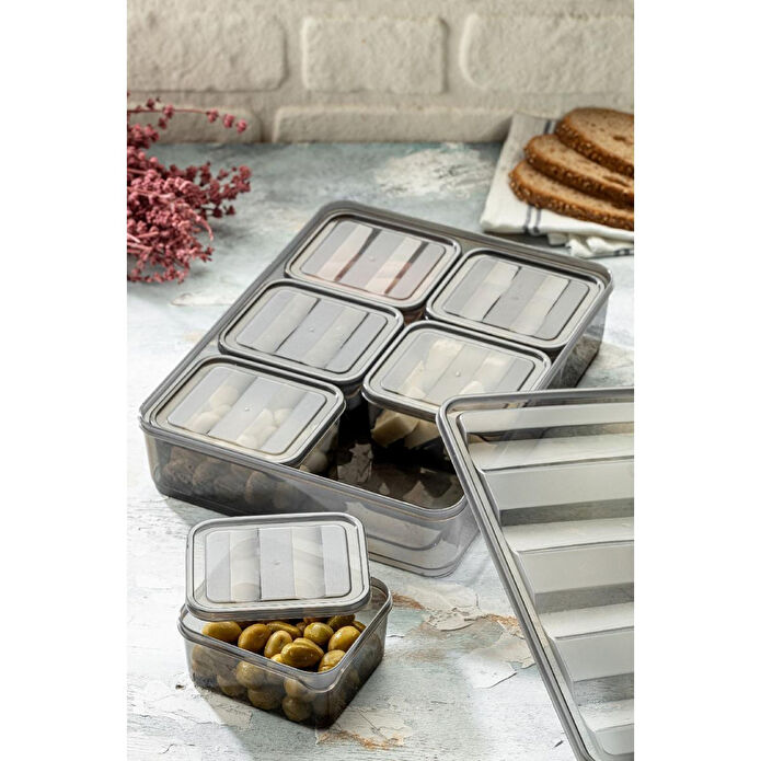 Vienev Kapaklı Ve Bölmeli Bella Kahvaltılık Antrasit