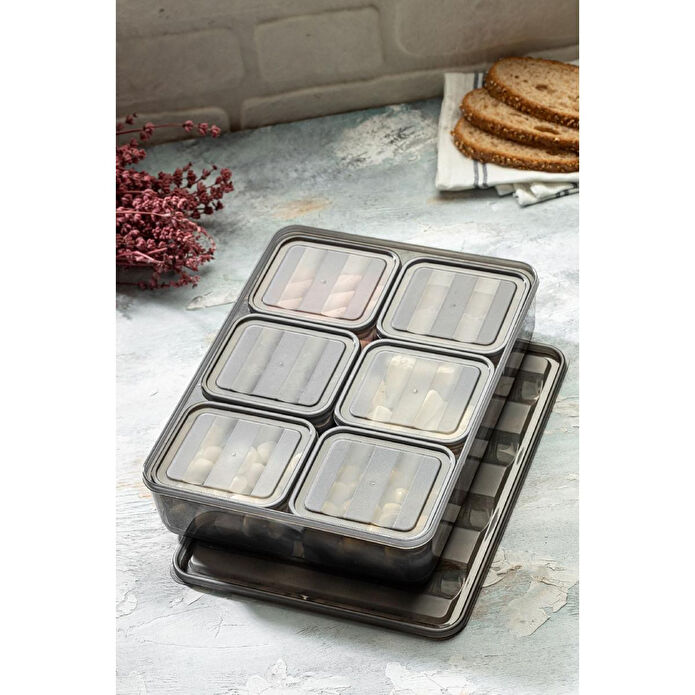 Vienev Kapaklı Ve Bölmeli Bella Kahvaltılık Antrasit