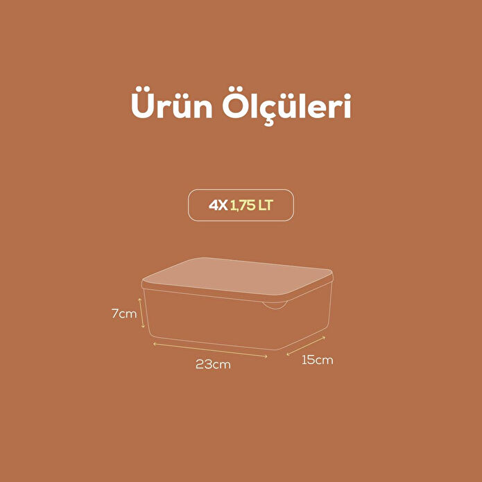 Vienev 4'lü Bella Buzdolabı Düzenleyici 1,75 Litre Antrasit