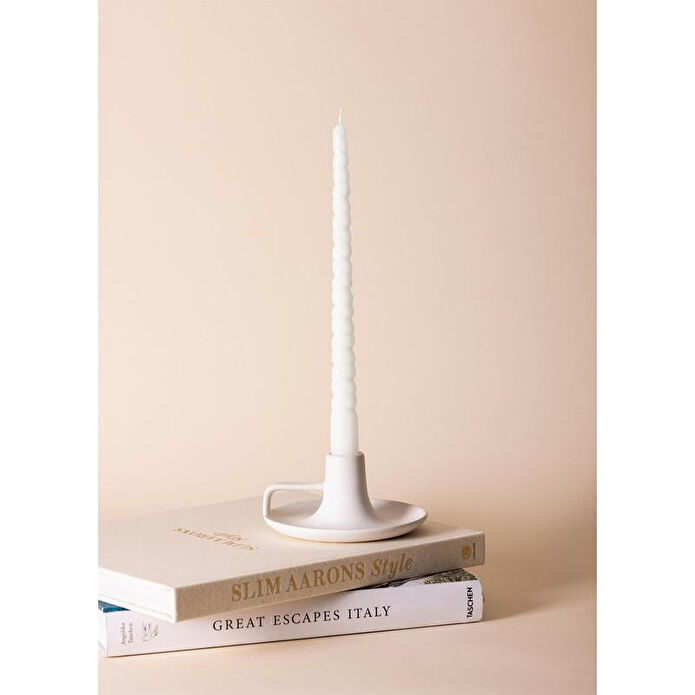 The Mia Burgu Şamdan Mumu 2li Set Krem 29 Cm