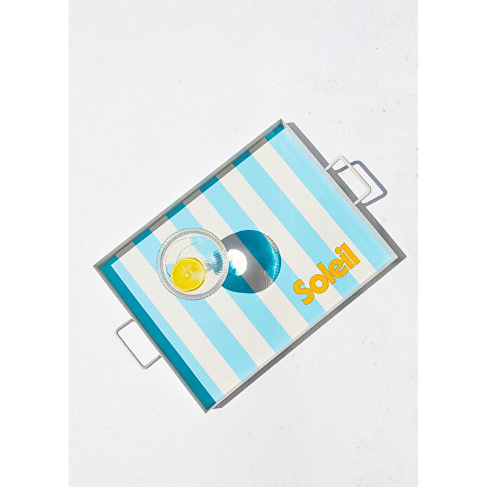 The Mia Soleil Dekoratif Metal Tepsi 40x30 Cm