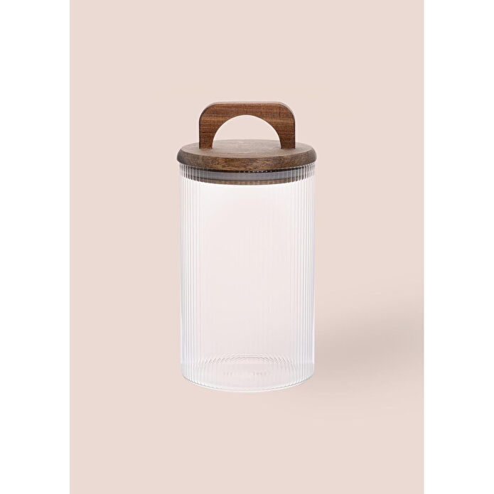 The Mia Akasya Kulplu Cam Kavanoz 1000 Ml