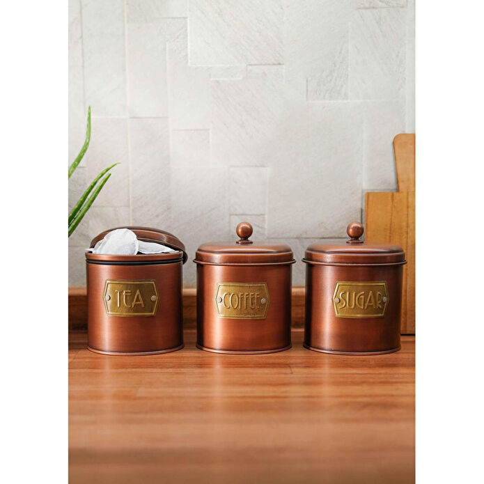 The Mia Çay Şeker Kahve Kavanozu Bakır 1,30 Lt Mgl0021