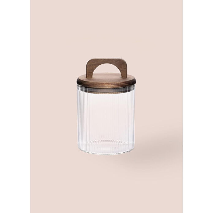 The Mia Akasya Kulplu Cam Kavanoz 700 Ml