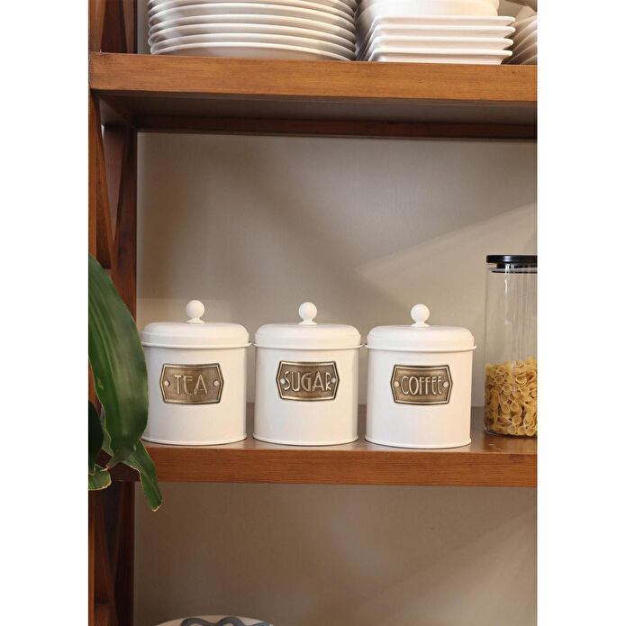 The Mia Çay Şeker Kahve Kavanozu Beyaz 1,30 Lt Mgl0020