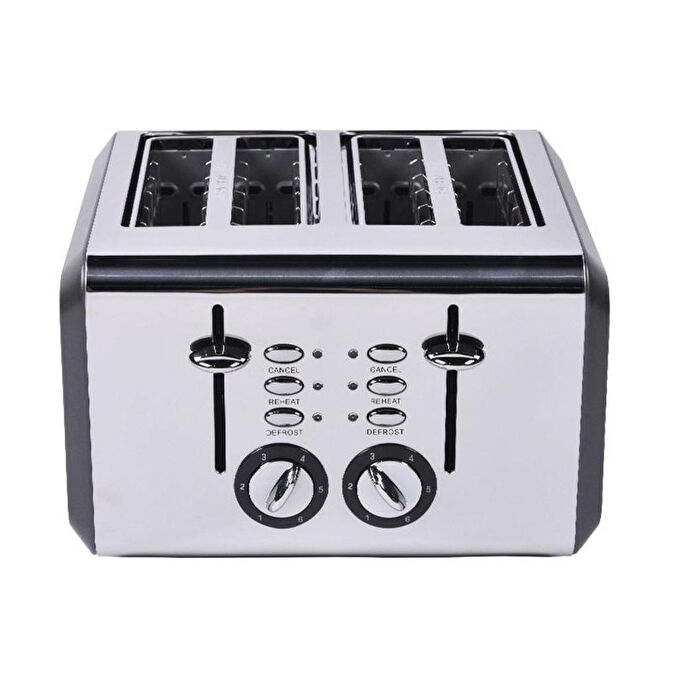 Berghoff Gem Titan 4 Dilim Ekmek Kızartma Makinesi – 1960 W, Paslanmaz Çelik Gövde | Antrasit Gold