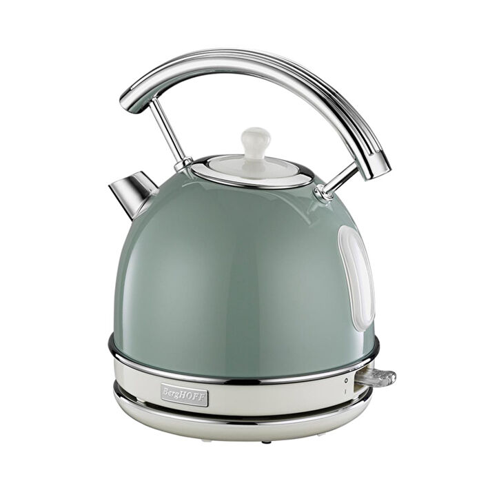 Berghoff Gem Retro 1,7 L Su Isıtıcı – 2200 W, Paslanmaz Çelik Gövde | Mint Yeşil