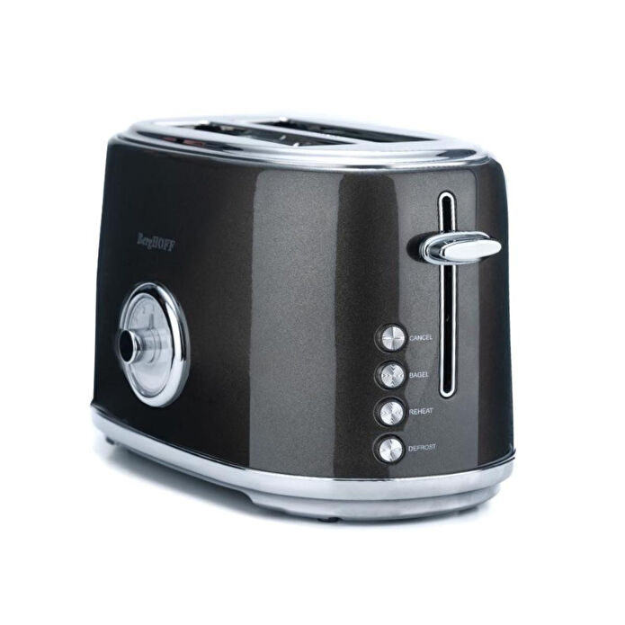 Berghoff Gem Metallic Gri İki Dilim Ekmek Kızartma Makinesi