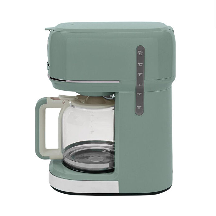 Berghoff Gem Retro Filtre Kahve Makinesi – 900 W, 1,5 L Cam Demlik | Mint Yeşil