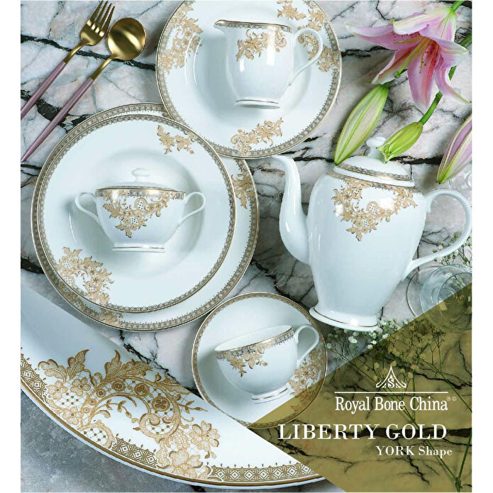 Royal Canterbury Liberty Gold 72 Parça Yemek Takımı
