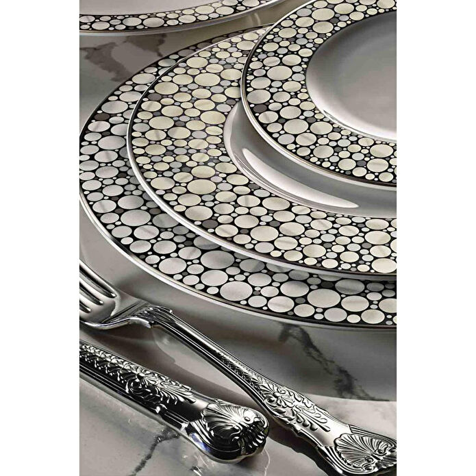 Royal Canterbury Silver Pearl Yemek Takımı 72 Parça